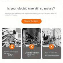 YITAPE 1 Roll 3.8cm X 100cm Self-Adhesive Floor Cable Cover - Cable Extension Cord Conduit Protective Sleeve - Keeps Your Home Or Office Neat And Organized. - Multicolor - View 3