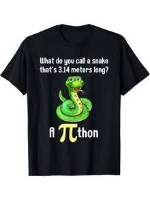 Camiseta divertida para hombres con chistes de profesor de matemáticas de Python para el Día de Pi - Negro - Ver 6