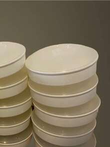 10 piezas de Tortilleros/topper de plástico para tortillas con tapa semitransparente, set de medio kilo de recipientes reutilizables para almacenamiento, fáciles de apilar, plástico duro con gran durabilidad - Blanco - Ver 5