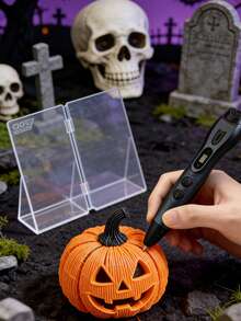 MXLX 豪华套装3D打印笔，带液晶显示屏，防堵塞，操作简便，1.75mm PLA耗材，专业DIY手工制作，适合作为生日、圣诞节、万圣节、感恩节礼物 - 黑色 - 查看 3