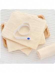 5片装婴儿棉纱布尿布，柔软吸水，新生儿可洗纱布尿布，多片装可替换，婴儿拍嗝巾，多功能毛巾 - 彩色 - 查看 10