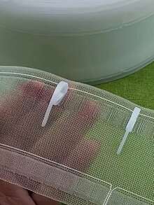 100pcs White Plastic Curtain Hooks - Modern Style, Durable & Lightweight, Suitable For Curtains, Drapes, Window Decor - Easy Installation, No Damage Hanging, Curtain Hanging Tool | Modern Curtain Hooks | Durable Plastic Hooks, Practical Hooks - Multicolor - View 8