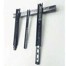 Drawer Slide Rail Universal Three Section Thickened Rebound Slide Rail, A Pair Of Stainless Steel Bedside Table Damping Buffer Guide Rails