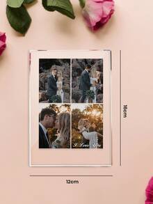 1pc Custom Couple Collage Photo Led Night Light, Personalized Acrylic Night Light With Photo & Text, Custom Photo Lamp, Personalized Photo Collage LED Light, Couple Picture Frame, Personalized Photo Collage Gift, Bedroom Night Light, Birthday Gift, Couple Gift, Unique Wedding Gift, Anniversary Gift For Winter - Night Light - View 4