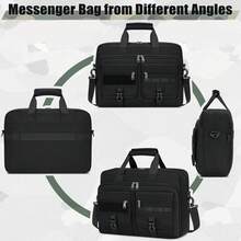 Laptop Bag 15.6/17.3 Inch Laptop Briefcase Men Business Computer Bag Large Laptop Case Waterproof Military Shoulder Messenger Bag Work Office Travel Laptop Bag - Multicolor - View 9