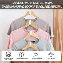 100 Piezas de Ganchos Conectores para Perchas - Blanco, de Polipropileno (PP), Ideal para Ahorrar Espacio en Armario - Blanco - Ver 4