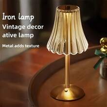 1 buc lampă de birou LED cu control tactil reglabilă cu cristal, lumină de masă interioară cu 3 culori care se schimbă, reîncărcabilă prin USB, potrivită pentru birou, dormitor, studiu, decorațiuni interioare, Ramadan, Ziua Îndrăgostiților, birou, camping, petrecere - Multicolor - Vizualizare 9