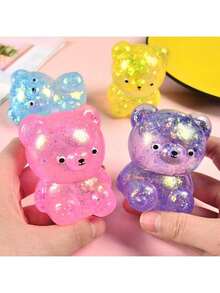 1/2/3/4pcs Squeeze Sensory Stress Relief Toys, Squeezing Sugar Ball Fidget Toys, Containing Viscous Substance, Suitable For Relieving Anxiety, Autism, ADHD, Restlessness And Other Symptoms - Multicolor - View 5