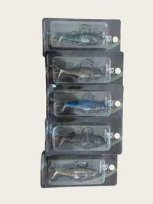 1个天然钓鱼饵，三钩铅头设计，含诱鱼剂，适合全年垂钓，海鲈鱼饵，海水船钓仿生饵 - 彩色 - 查看 8