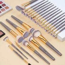 MAANGE Brochas para Maquillaje Profesional 25 Piezas Set de Brochas Maquillaje Sombras de Brochas para Ojos Sintéticas de Alta Calidad Rubor con Caja de Regalo (Negro) - Dorado - Ver 5