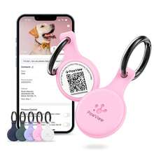 Pawview Silent Silicone Dog ID Tag With NFC & QR Code, Adjustable Smart Pet Name Tag For Daily Walking & Safety, 1 Pack - 彩色 - 查看 12