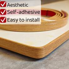 1条1.8厘米 x 5米木纹封边条，U型封边条，PVC橱柜边缘保护条，适用于桌面边缘保护和框架装饰 - 家居必备配件 - 彩色 - 查看 4