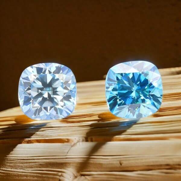 1 pieza 0.5~3ct Gema sintética de moissanita multicolor con corte cojín, accesorio de joyería de moda, perfecto para pulseras, collares, aretes, joyería y recuerdos DIY.