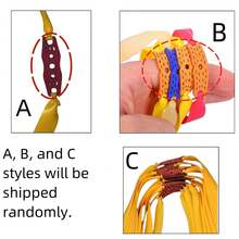 1/3/5/10 dây cao su súng cao su mạnh mẽ, thích hợp cho săn bắn ngoài trời - Phụ kiện máy bắn đá thay thế bền bỉ - Màu vàng - Xem 4
