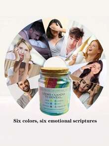 Bible Scripture Glass Jar 1pc Mother's Day Christian Gifts For Women Men, Bible Verse Jar, Read Me When Bible Verses Jar For Emotions And Feelings, Bible Study Church Religious Gifts For Women Men Mom, Dad, Sister, Friend,A Glass Jar With Color-Coded Bible Verses, Containing Spanish Bible Verses - Multicolor - View 11