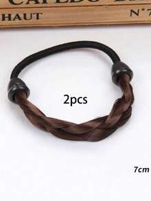 High Elasticity Fashion Braided Hair Tie Scrunchie Hair Rope Hair Accessory Hair Tie High Ponytail Hair Tie - Multicolor - View 15