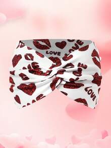 Băng đô bản rộng in hình hoa hồng và trái tim dành cho nữ, thích hợp làm quà tặng ngày Valentine (1 cái/3 cái/5 cái), phụ kiện tóc thời trang đa năng. - Nhiều màu - Xem 20