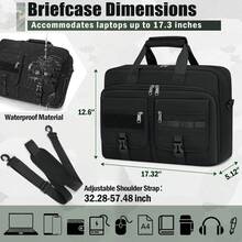 Laptop Bag 15.6/17.3 Inch Laptop Briefcase Men Business Computer Bag Large Laptop Case Waterproof Military Shoulder Messenger Bag Work Office Travel Laptop Bag - Multicolor - View 4