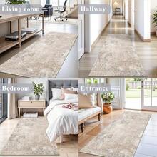 1pc Minimalist Style Kitchen Mat, Soft & Washable Decorative Carpet For Living Room, Bedroom, Study, Balcony, Hallway, Entrance, Bathroom - Modern Neutral Low Pile Long Runner Rug - Multicolor - View 7