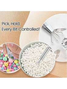 1/2pcs Jewelry Grabbing Tool, Alloy Piercing Ball Grabbing Tool, For Small Parts Grabber