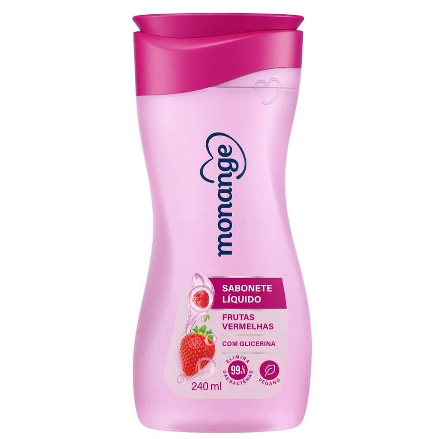 SABONETE LÍQUIDO MONANGE FRUTAS VERMELHAS COM 240ML