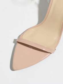 女士高跟鞋，适合春夏夜店、派对、舞会、户外活动等场合，时尚高端电镀独特设计，撞色酒杯鞋跟，尖头，闪亮迷人鞋带，光滑镜面材质，性感透明踝带，可调节踝扣，舒适优雅，适合任何正式场合。浅粉色女士正装凉鞋，百搭流行奢华高跟鞋。 - 淺粉色 - 查看 6