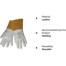 Guantes de soldadura TIG Tillman 1338 de piel de cabra de grano superior con 4 puños, talla X-Large por Tillman - Guantes - Ver 6