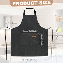 2 Pack Kitchen CooFKing Aprons, Adjustable Bib Chef Apron With 2 Pockets For Women Men, For CooFKing, Cleaning,Black+Red - 黑色+紅色 - 查看 3