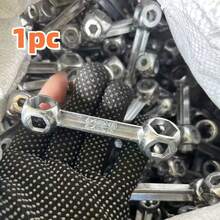 1 Piece Heavy Duty Multifunctional Wrench - 10 Size Repair Tool, Featuring Bone-Shaped Open-End Sockets, Suitable For Bolts, Nuts, Parts (Hex/Cross/Flat/Star) - Portable Metal Mechanical Tool For Home Use - Multicolor - View 10