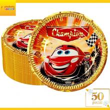 50 Pz Plato Cartón Premium Pastelero Fiesta De Cumpleaños Felicidades 3 - Café integral - Ver 2