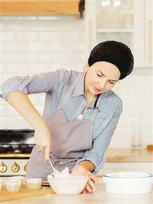 1 chiếc mũ đầu bếp co giãn có thể điều chỉnh, mũ nấu ăn nhà bếp unisex, mũ làm việc chống dầu mỡ cho nhà hàng, nhà máy, nấu ăn, dịch vụ thực phẩm - Nhiều màu - Xem 2