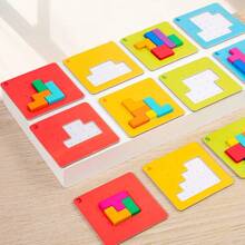 几何拼图玩具益智桌面游戏快速战斗快速互动桌面游戏教学辅助工具圣诞礼物 - 彩色 - 查看 8