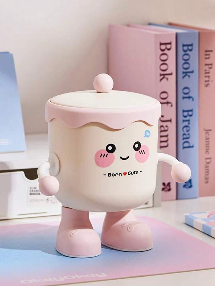 1pc Customizable Text Storage Box, High-Quality Desktop Home Storage Box, Cute Cartoon Children Desk Office Desk Stationery Pen Holder, Student Desk Stationery Storage Box, Suitable For Indoor, Office Desk, Gift For Friends - Multicolor - View 7