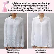 OBOVAY 1件装衣物蒸汽熨斗，便携式二合一，快速加热，强劲蒸汽渗透，有效去除褶皱，适合居家和旅行使用。 - 查看 5