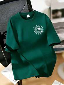 Women's Casual Graphic Tee, Street Style Short Sleeve T-Shirt, Cute Summer Top, Vacation Vibe - Green - View 4