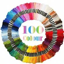 250 Colors Embroidery Floss, Colorful Polyester Cross Stitch Thread, DIY Handwork Embroidery Yarn, Random Color - Multicolor - View 2