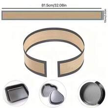 1/2pcs Nonstick Silicone Baking Pan Mats - Easy To Clean Surface, Reusable, Heat Resistant And Durable Silicone, Suitable For Cookies, Macarons, Bread, Pastries, Prevent Cake From Sticking Edges, Spring Mold Mats, Silicone Baking Mats, Pastry Chefs - - - View 1