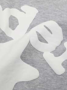 European & American Bestseller Unisex Oversized Star Print Hoodie-Street Style Essential Must-Have Mesh Print Pullover Hooded Sweatshirt For Enthusiasts - 灰色 - 查看 5