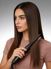 CRASTS窄刘海及发尾夹，男女通用，可调节温度美发造型工具 - 黑色 - 查看 2