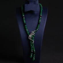 1pc Handmade Beaded Necklace, Fashion//Bohemian Style, Random Arrangement Of Pearls, Bee, Insect, Elephant, Leopard, Animal Shapes, Suitable For Women, Autumn/Winter, Sweater Chain, Long Necklace, Y2K, Women's Long Necklace, Gift