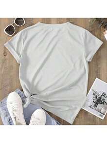 Women's Blouse T-Shirt I Live For Him - Rust Brown - View 3
