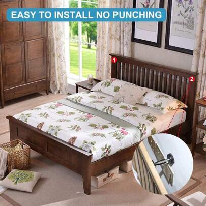 2 Sets Of Adjustable Bed Frame Stabilizer Tools, Includes Free Furniture Pads And Screws To Prevent Headboard Shaking, Essential Home Essentials