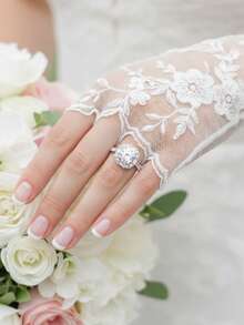 1 chiếc nhẫn cưới nữ, kiểu dáng hoa văn halo, bạc sterling 925 2.8g, đá Moissanite 2 carat, phong cách Bohemian Palace, thích hợp làm quà tặng đính hôn, cưới, kỷ niệm, ngày Valentine. Kèm theo giấy chứng nhận Moissanite và hộp quà sang trọng. - Bạc - Xem 5