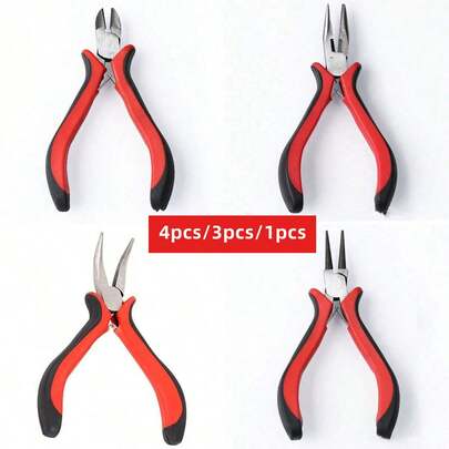 Yiwu Qiyou Accessories Co., LTD 4件套/3件套/1件套珠宝制作工具套装，包含尖嘴钳和弯嘴钳，适用于珠宝串珠、绕线等多种工艺，是用途广泛的家用必备工具。