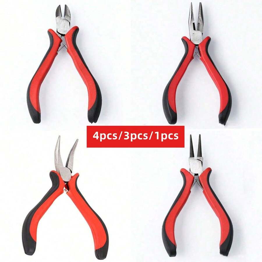 Yiwu Qiyou Accessories Co., LTD 4件套/3件套/1件套珠宝制作工具套装，包含尖嘴钳和弯嘴钳，适用于珠宝串珠、绕线等多种工艺，是用途广泛的家用必备工具。