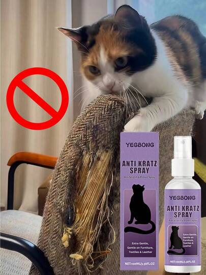 Cat Anti-Scratch, Anti-Bite Spray, Behavior Guidance, Furniture Protection, Suitable For Multi-Pet Households, Gentle Formula, Non-Irritating. Dog Anti-Chew Spray, Furniture, Sofa Protection Against Scratching, Licking, Biting, Bitter Taste Spray, Pet Behavior Regulation Spray, Protects Furniture From Biting And Scratching, Helps Relieve Anxiety In Unknown Fostering Environments, Can Set Indoor Activity Restrictions, Can Repel Stray Cats Outdoors, Widely Applicable In Various Household Scenarios