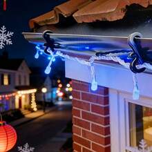 80/120pcs Outdoor Fairy String Light Hooks,Drainage Channel Light String Hook, For Gutters/Roofs, No-Drill UV-Resistant Plastic, Fairy Light Clips For Roof,Transparent Gutter Hooks,Christmas Light Hanging Kit - one-size - View 9