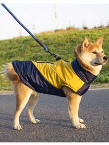 Fashionable Winter Thermal Lined Warm Dog Vest Jacket, Warm Zip-Up Dog Vest Jacket With Dual D-Ring Leash, Waterproof Windproof Jacket, Suitable For Medium Or Large Dogs