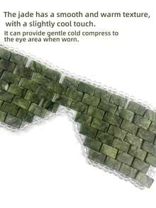 INYUSUN 1pc Jade Eye Mask, Cooling Jade Eye Patch Massager, Jade Eye Patch, Eye Massager, Portable & Practical Relaxation & Sleep Aid Eye Massager, Facial Care Eye Mask, For Use During Sleep - Army Green - View 7