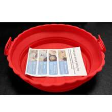 1pc Silicone Air Fryer Liner - Reusable Non-Stick Baking Mat, Foldable Heat Resistant Fryer Pad, Uncharged Round Silicone Basket, Suitable For Food Service